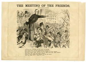 De ontmoeting van de vrienden, City Hall Park, 1863 door American School