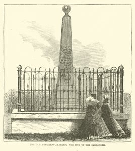 Het oude monument, markering van de overgave door American School