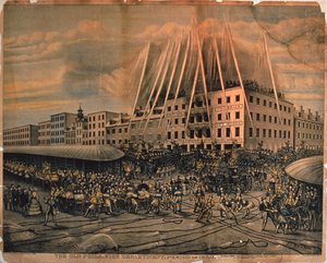 De Oude Brandweer van Philadelphia, 1850 door American School