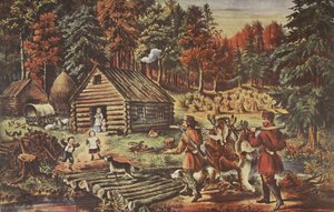 Het huis van de pioniers aan de westelijke grens door American School