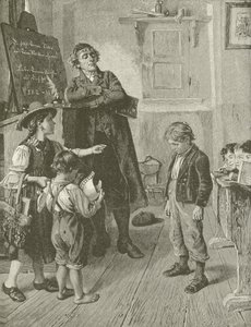 De Roekeloze Leerling, naar het schilderij van W Schutze door American School