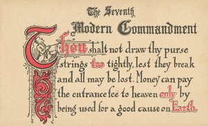 Het zevende moderne gebod (kleurenlitho) door American School
