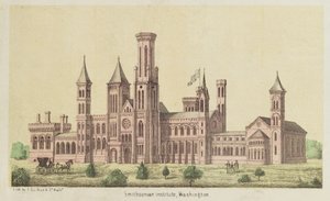 Het Smithsonian Institute, Washington, gepubliceerd door E. Sachse door American School