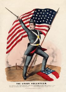 De Union Vrijwilliger, uitgegeven door Currier & Ives, 1861 door American School