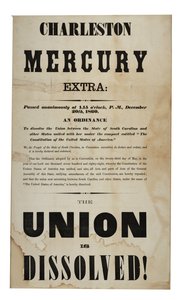 De Unie is ontbonden! (Charleston Mercury, Extra Ed.), 20 december 1860