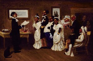De Bruiloft, ca.1850 door American School