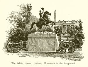 Het Witte Huis; Jackson Monument op de voorgrond