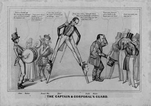 De kapitein en de korporaalswacht, uitgegeven door H R Robinson, New York, 1841 door American School