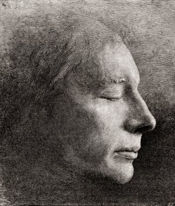 Het dodenmasker van John Keats, uit 