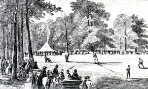 De eerste conventie van honkbalclubs, New York, 1857 door American School