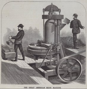 De grote Amerikaanse baksteenmachine door American School
