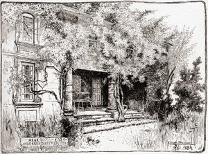 Het huis van John Bartram nabij Philadelphia, uit 