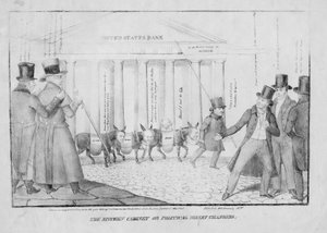 Het keukenkabinet, of, Politieke geldwisselaars, 1833 door American School