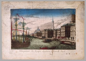 De landing van Britse troepen in New York, 1776 door American School