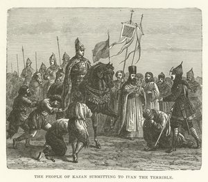 Het volk van Kazan onderwerpt zich aan Ivan de Verschrikkelijke