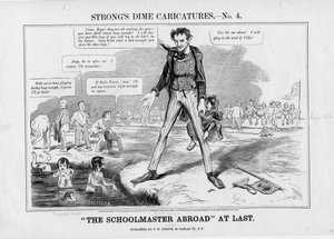 De schoolmeester eindelijk in het buitenland: Strongs dime karikaturen, nr. 4 door American School