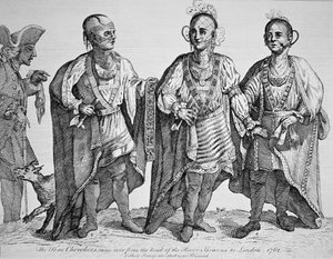 Drie Amerikaanse Cherokee Chiefs door American School