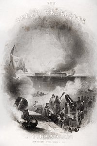 Titelpagina illustratie van De aanval op Fort Sumter in 1861, uit 