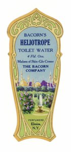 Toiletwaterlabel, Heliotrope