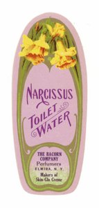 Toiletwaterlabel, Narcissus
