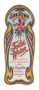 Toiletwater etiket, San Remo