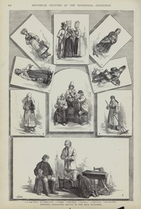 Traditionele Zweedse kostuums, Centennial Exposition, Philadelphia, Pennsylvania, VS door American School