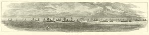 Transportvloot bij Federal Point, december 1864 door American School