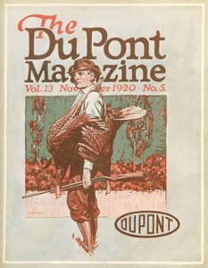 Kalkoenjager, vooromslag van het DuPont Magazine, november 1920 door American School