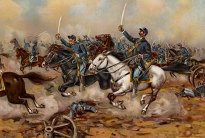 US Army, Cavalerieaanval van de 5e Regulars, Gains Mill door American School