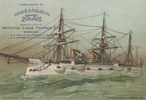 US Navy kruiser USS Chicago, 1898 door American School
