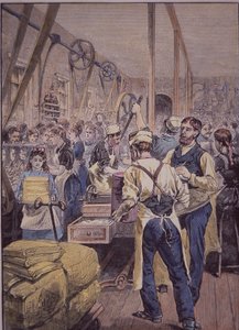 Amerikaanse textielindustrie, textielfabriek in het Noorden, ca. 1870 door American School
