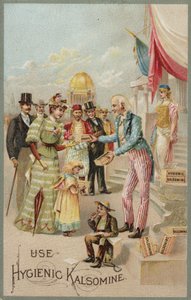 Uncle Sam verdeelt Kalsomine