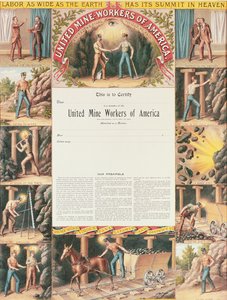 United Mine Workers-certificaat, 1890