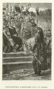Vercingetorix geeft Gallië over aan Caesar