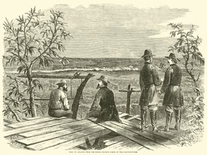 Uitzicht op Atlanta vanaf het seinstation ten noorden van de Chattahoochee, juli 1864 door American School