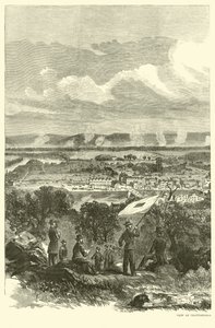 Uitzicht op Chattanooga en het federale kampement, november 1863 door American School