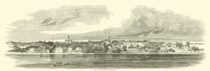 Uitzicht op Vicksburg vanaf de rivier, juni 1862 door American School