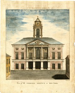 Uitzicht op het federale gebouw in New York door American School
