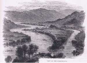 Uitzicht op de Susquehanna, illustratie uit Cassell