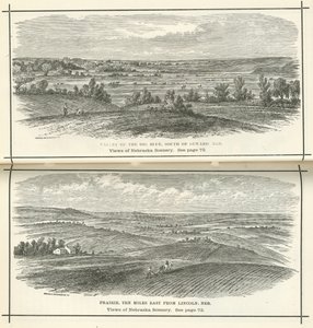 Uitzichten op Nebraska landschap door American School