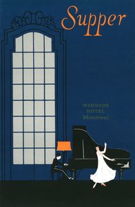 Vintage Menu van het Windsor Hotel in Montreal door American School