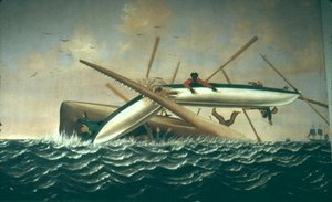 Walvis valt een lange boot aan door American School