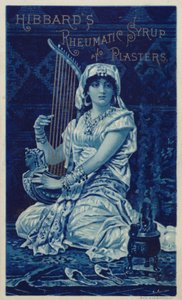 Vrouw speelt harp door American School