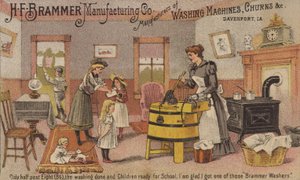 Vrouw gebruikt Wasmachine