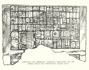 Schrift van Mexicaanse Indianen, vermoedelijk meer dan 10.000 jaar oud door American School