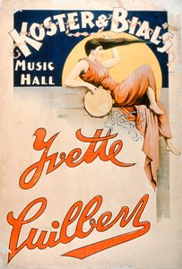 Yvette Guilbert (c.1869-1944) in Koster en Bials Music Hall, New York door American School