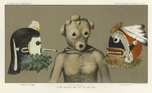 Zuni maskers en Ko-Ye-Me-Shi door American School