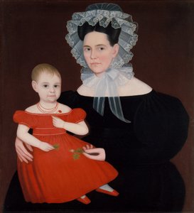 Mevrouw Mayer en dochter, 1835-40 door Ammi Phillips