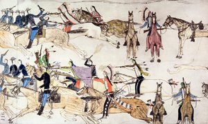 Slag bij Little Bighorn, Montana, VS, 25-26 juni 1876, ca. 1900