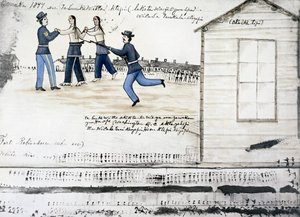De dood van Crazy Horse, Fort Robinson, Nebraska, VS, 1877 ca. 1900 door Amos Bad Heart Buffalo